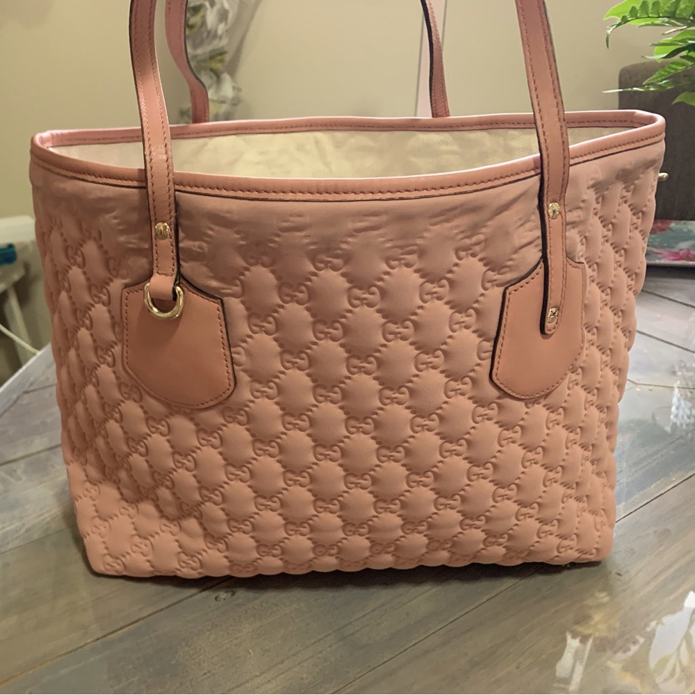 Gucci Pink Quilted GG Tote Bag - Picture 7 of 14